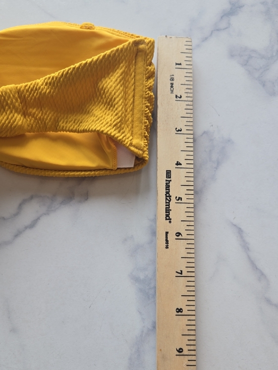 Red Carter Womens Yellow Texture Bandeau Top Swim Beach Summer Size S NWT - Picture 7 of 9